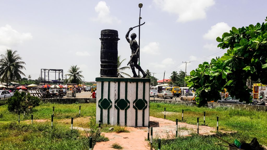 Badagry roundabout the drummer boy statue