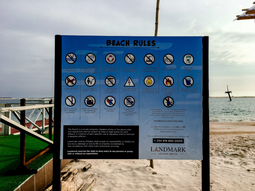 landmark beach rules/gate fee