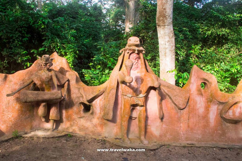 artworks at osun osogbo grove