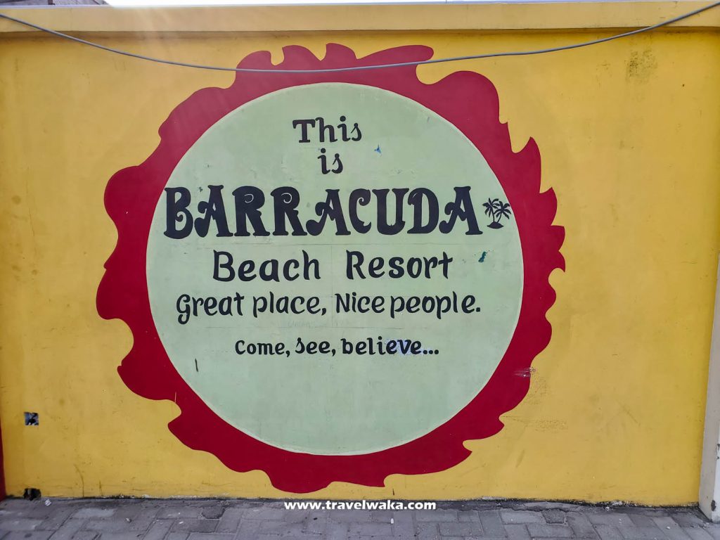 barracuda beach resort sign