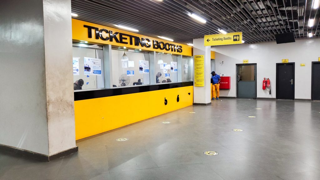 ticketing booths at oshodi bus terminal