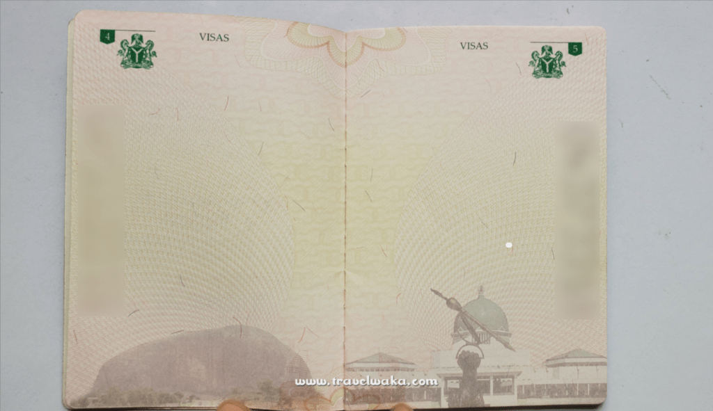 Visa opage Nigerian passport