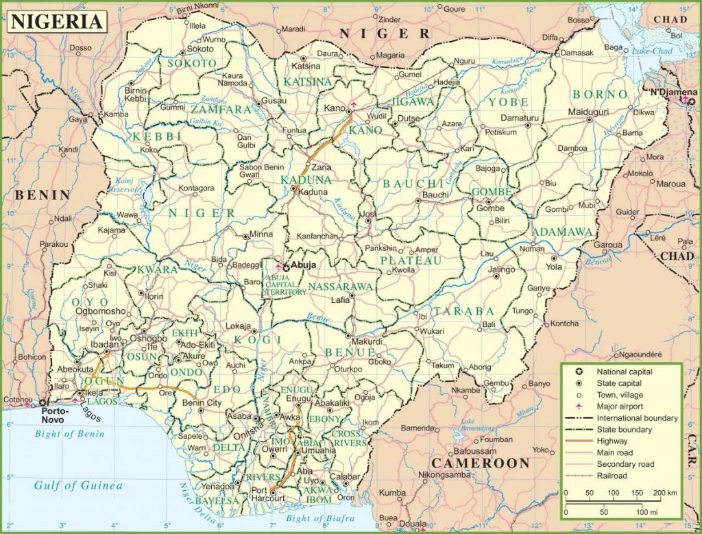 map of nigeria